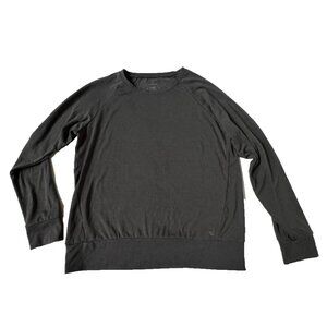 Cozy Earth Womens M Dark Gray Pullover Bamboo Sweatshirt Shirt Long Sleeve